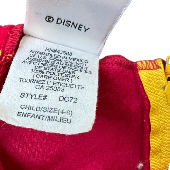 VTG Disney Catalog Winnie the Pooh Costume Fleece Hooded Jumpsuit Kids Size 4–6 - Picture 6 of 7